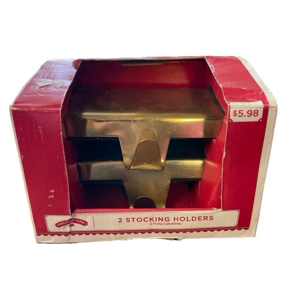 Holiday Time 2‎ Stocking Holders Gold